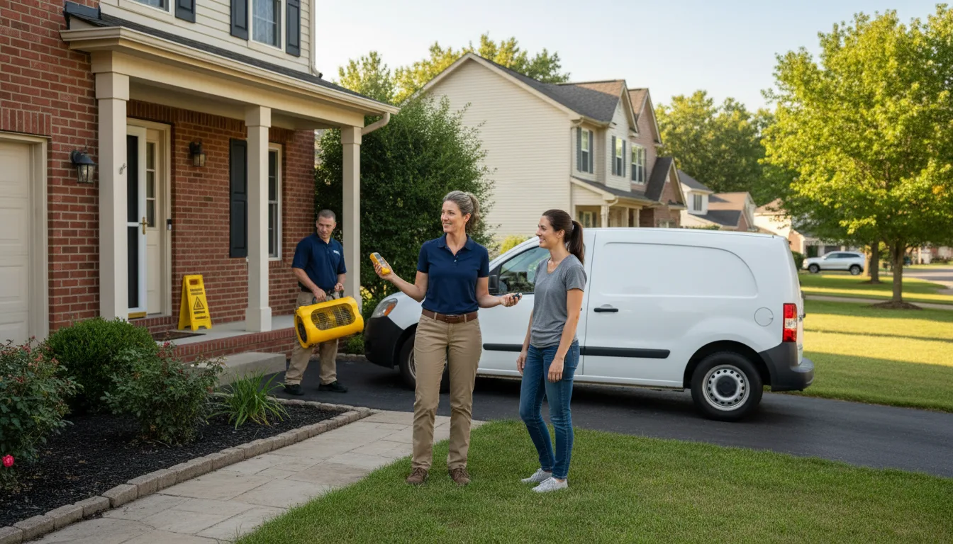 Residential water damage restoration in Michigan